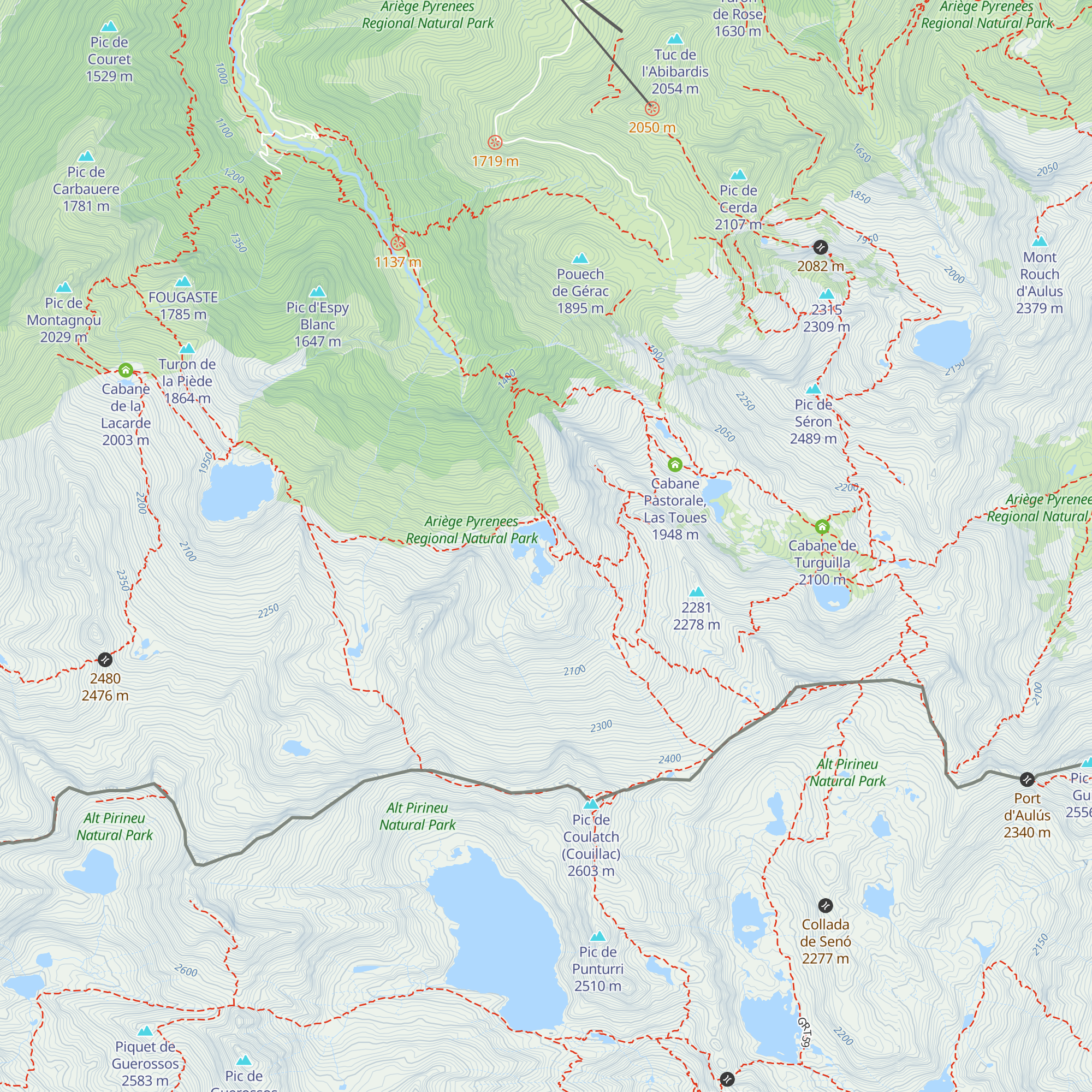 Refuge de la Hillette map