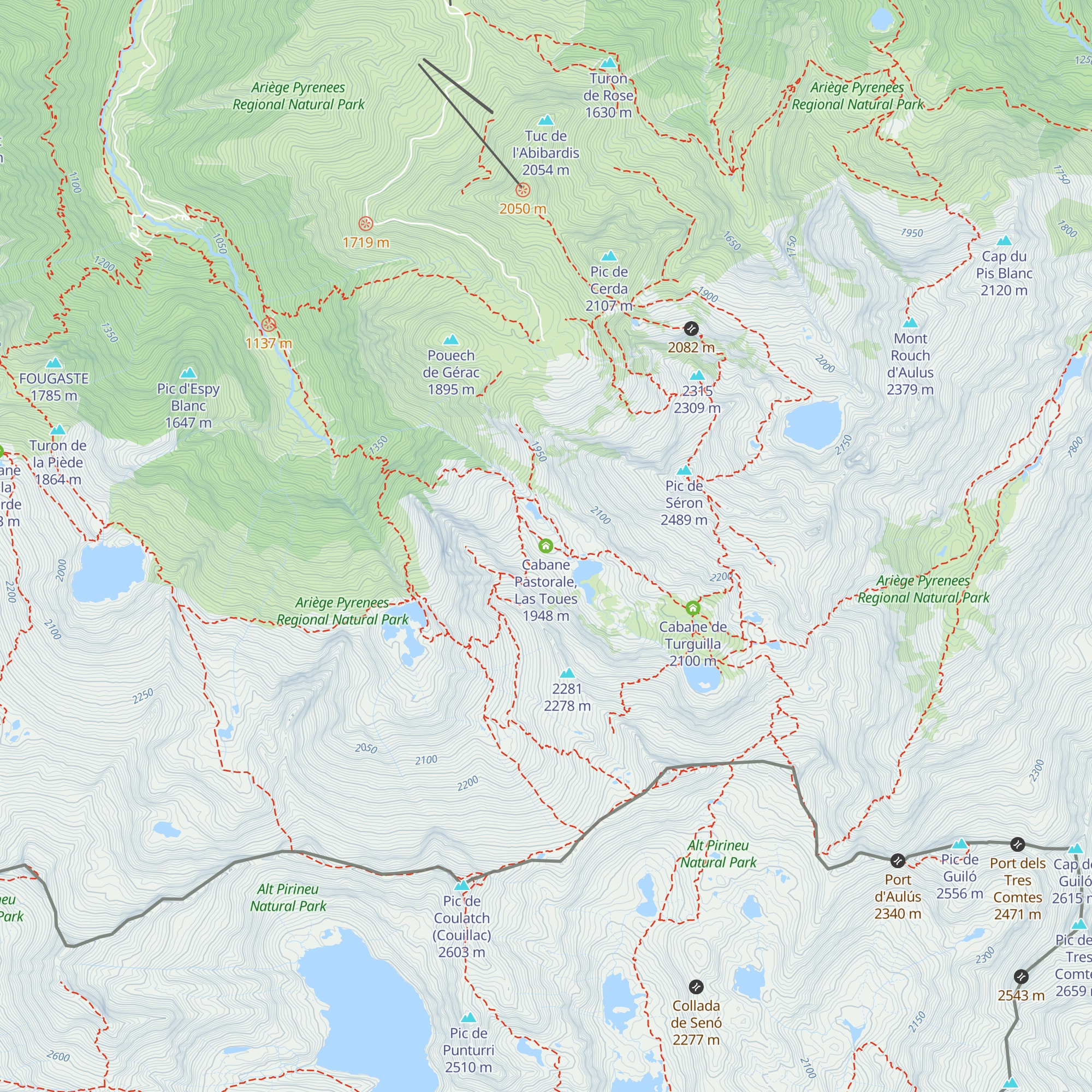 Cabane Pastorale, Las Toues map