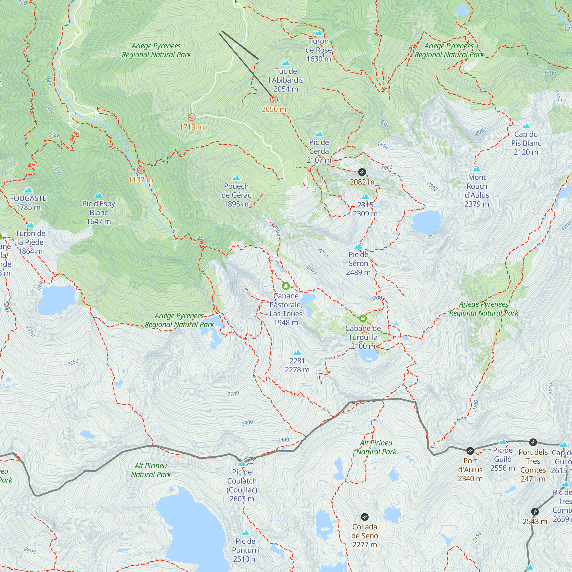Cabane Pastorale, Las Toues map