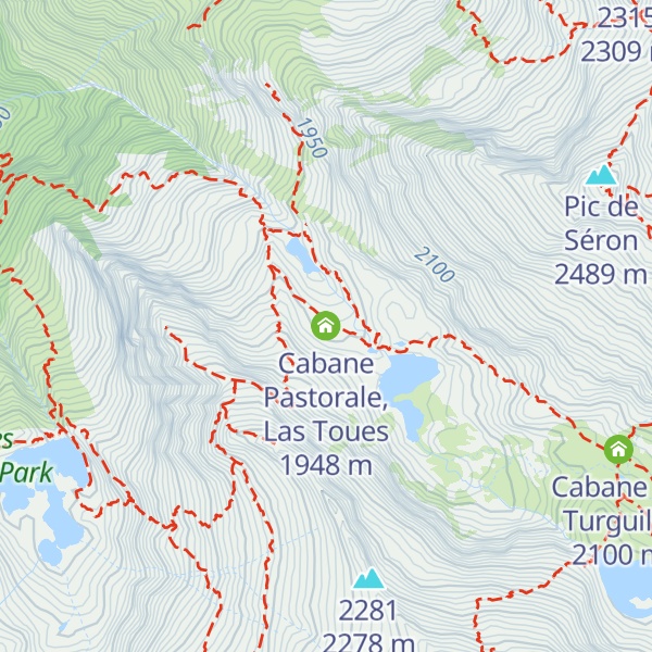 Map of Cabane Pastorale, Las Toues