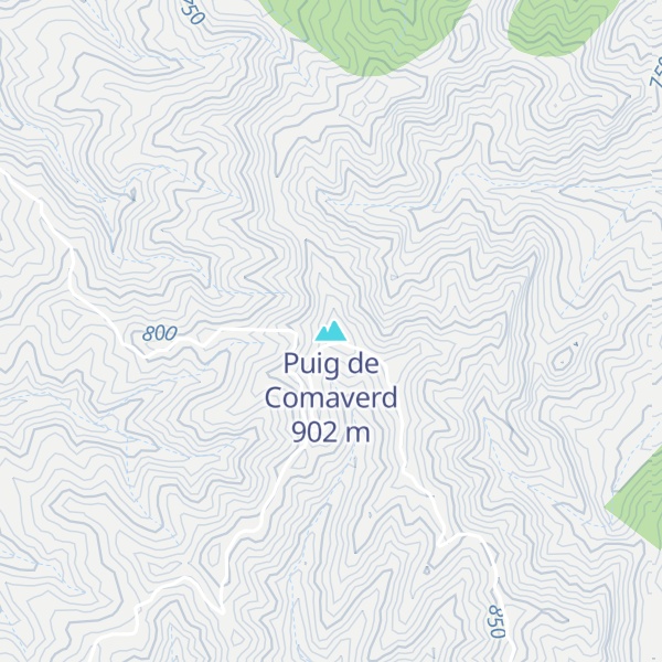 Map of Puig de Comaverd