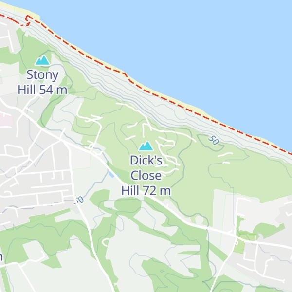 Map of Dick's Close Hill