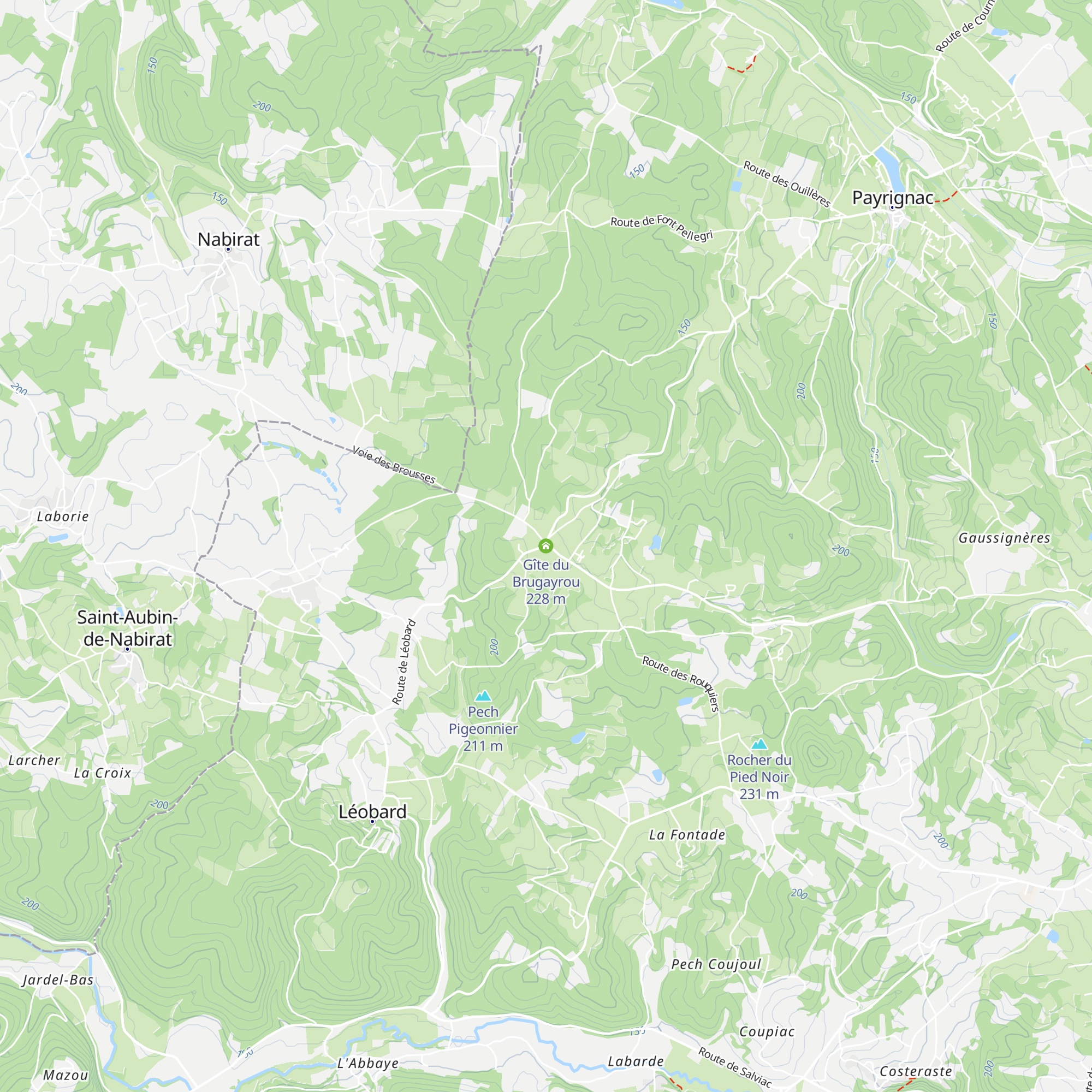 Gîte du Brugayrou map