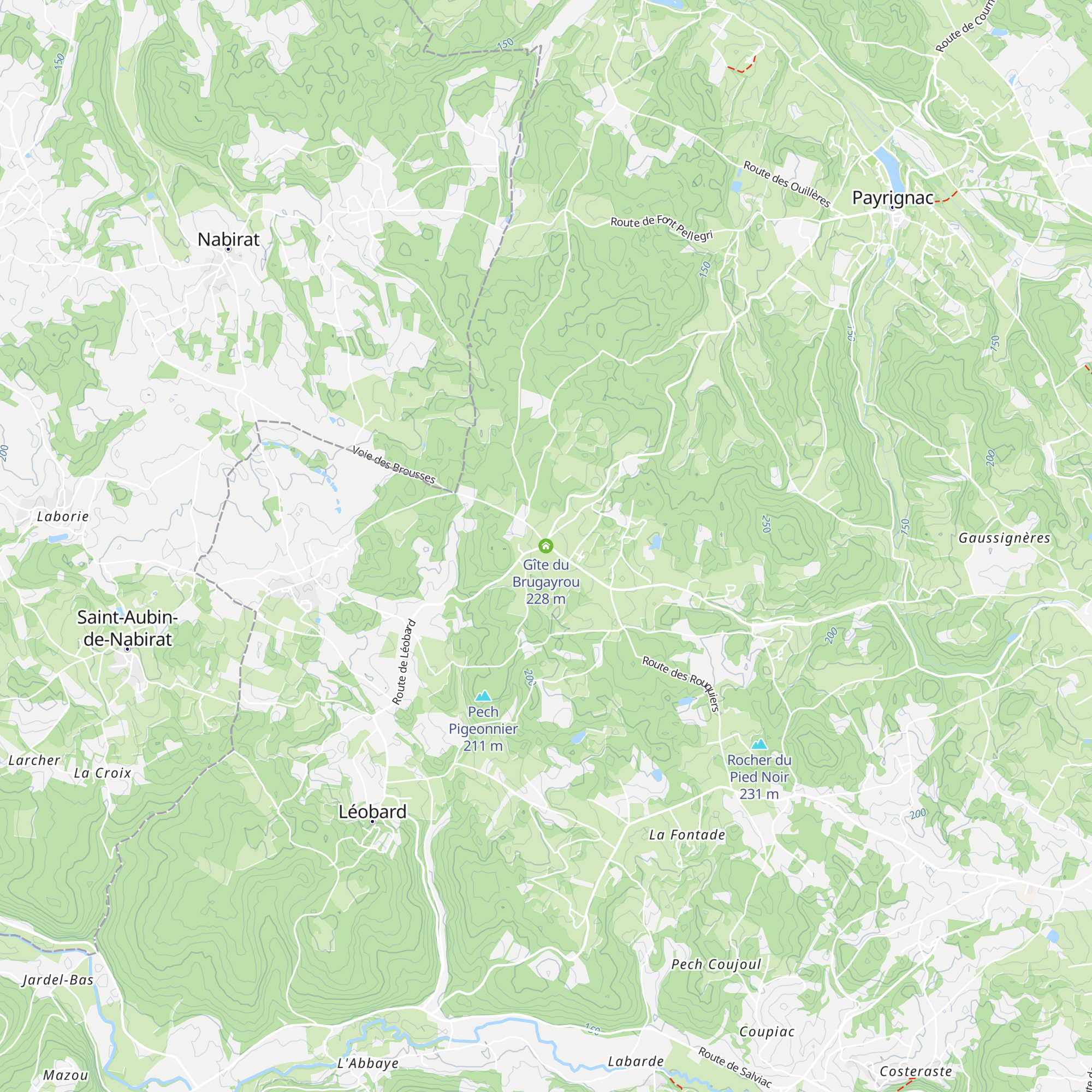 Gîte du Brugayrou map