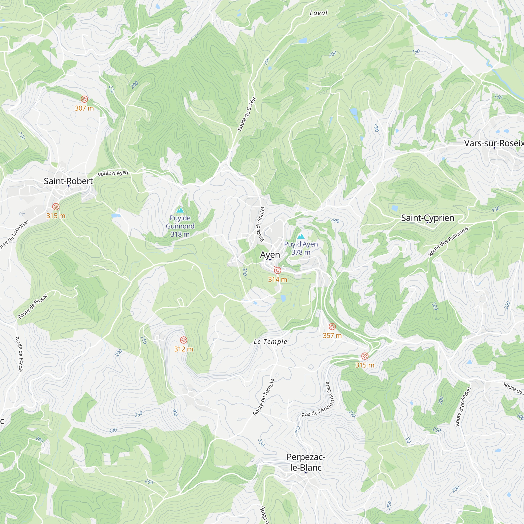 Gîte du Peyrat map