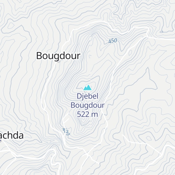 Map of Djebel Bougdour