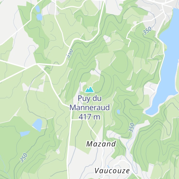Map of Puy du Manneraud