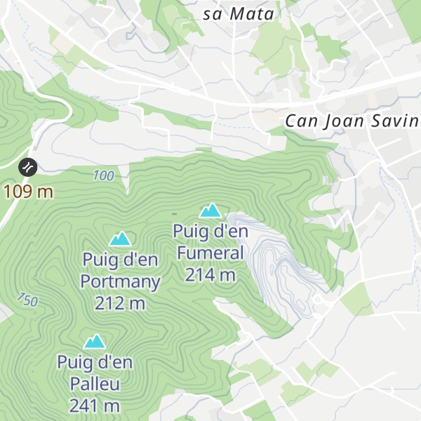 Map of Puig d'en Fumeral