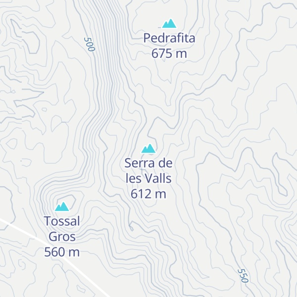 Map of Serra de les Valls