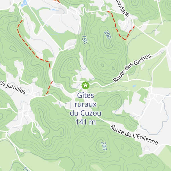 Map of Gîtes ruraux du Cuzou