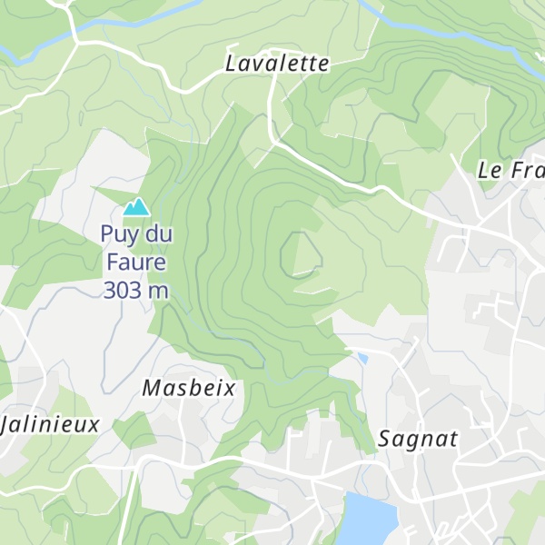 Map of Puy de Sarran