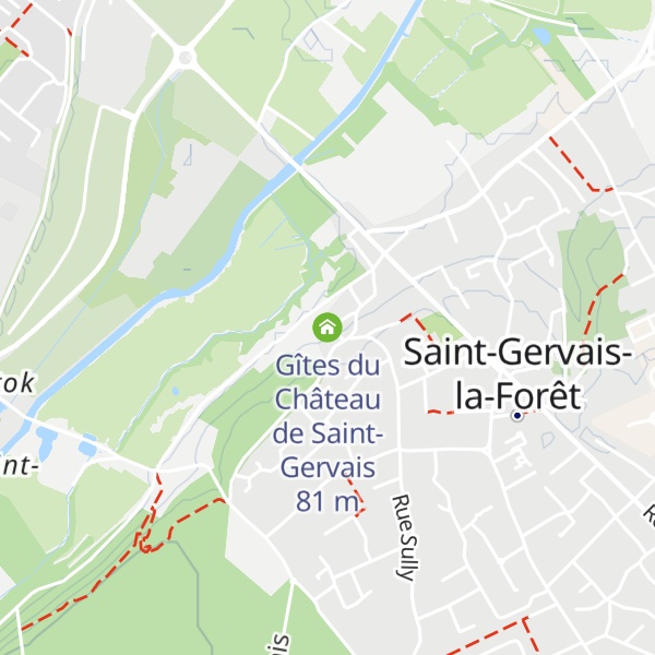 Map of Gîtes du Château de Saint-Gervais