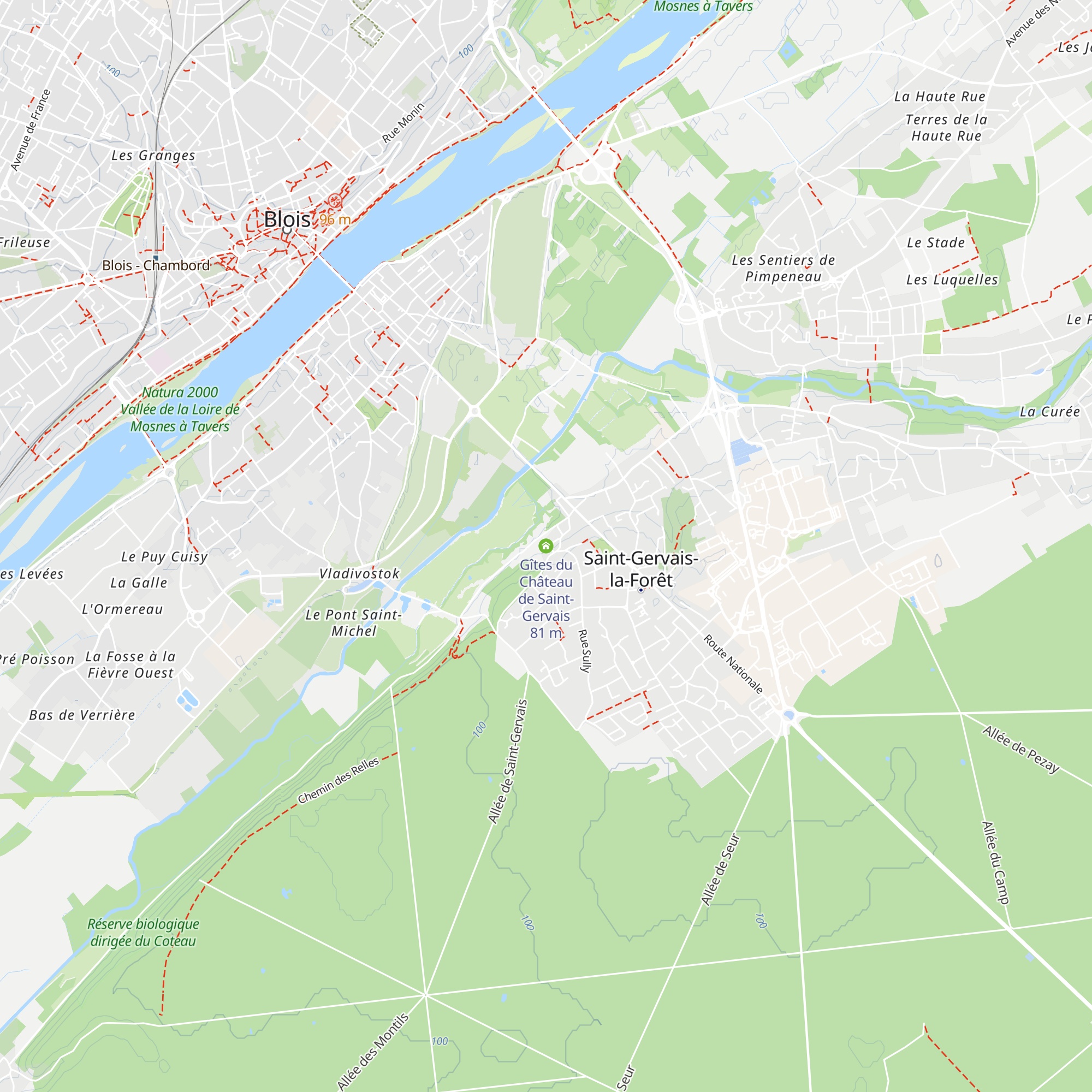 Gîtes du Château de Saint-Gervais map