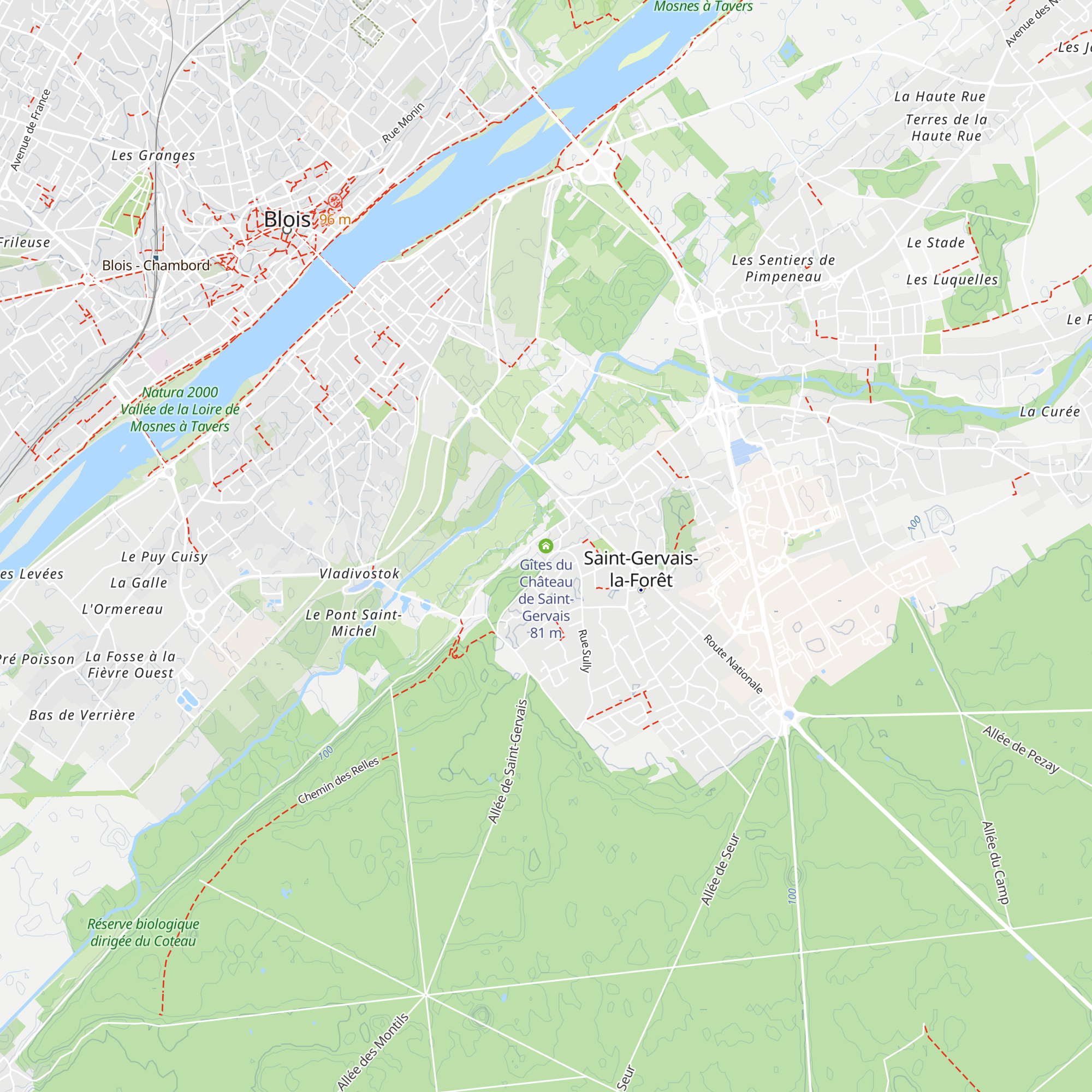Gîtes du Château de Saint-Gervais map