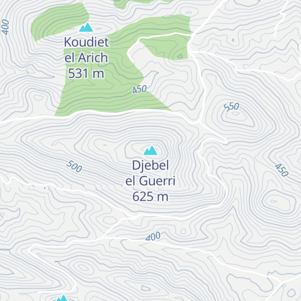 Map of Djebel el Guerri