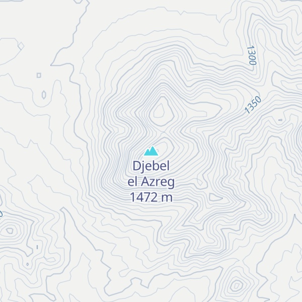 Map of Djebel el Azreg