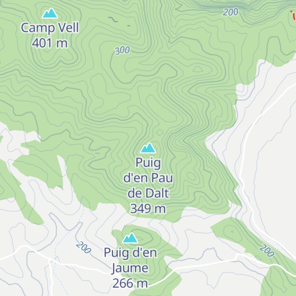 Map of Puig d'en Pau de Dalt