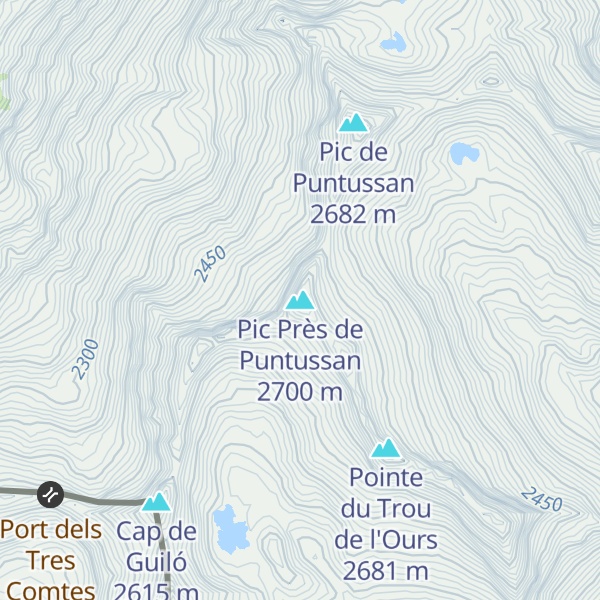 Map of Pic Près de Puntussan
