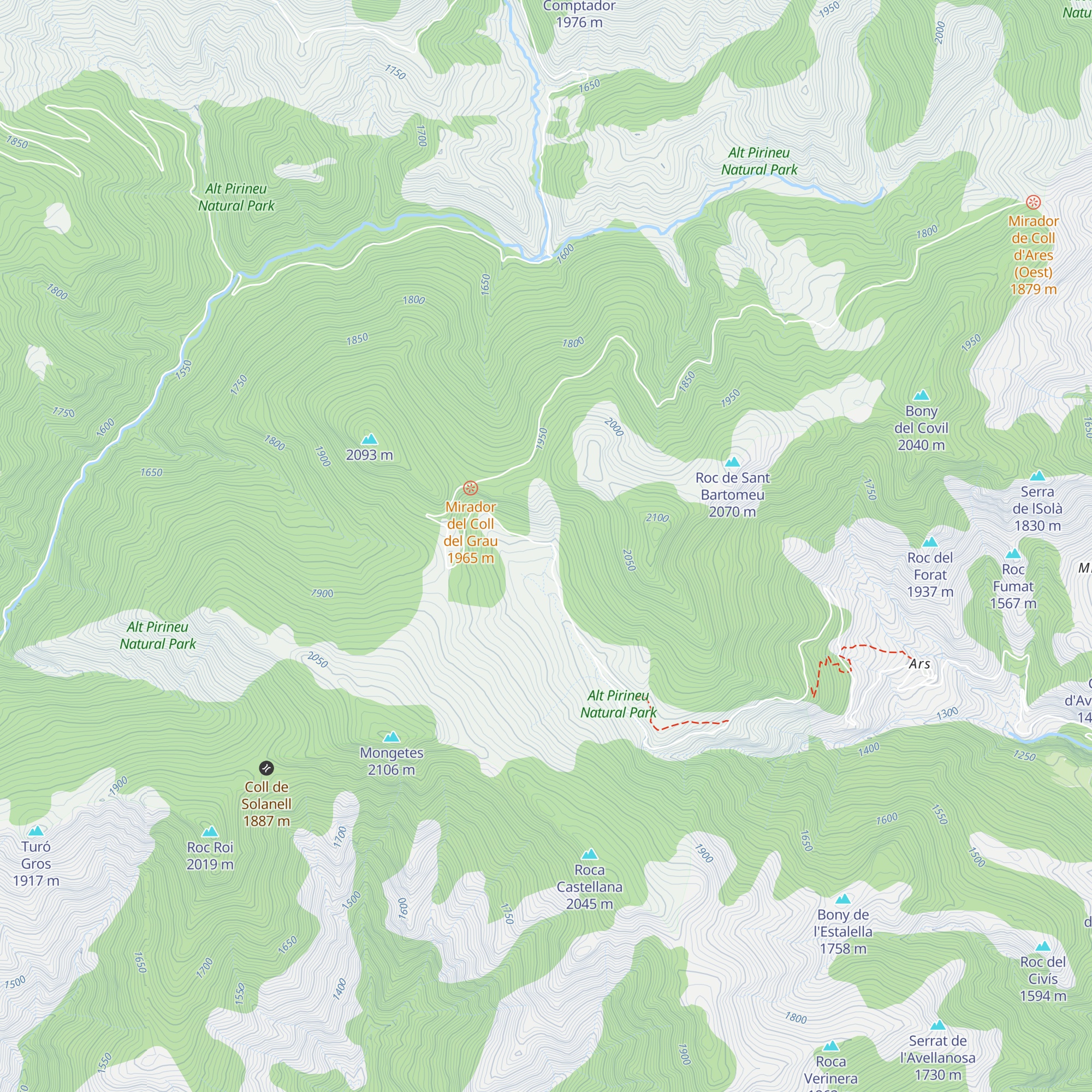 Refugi forestal del Ras de Conques map