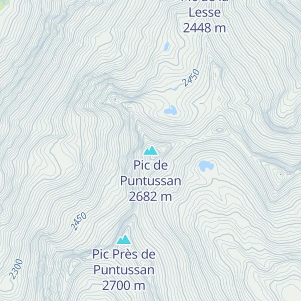 Map of Pic de Puntussan