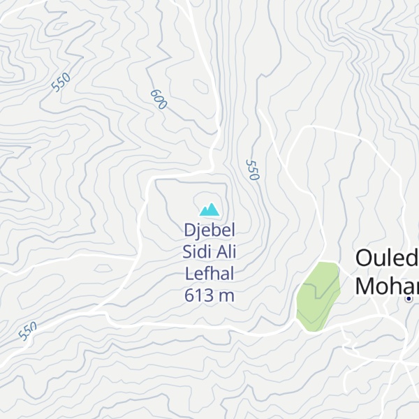 Map of Djebel Sidi Ali Lefhal