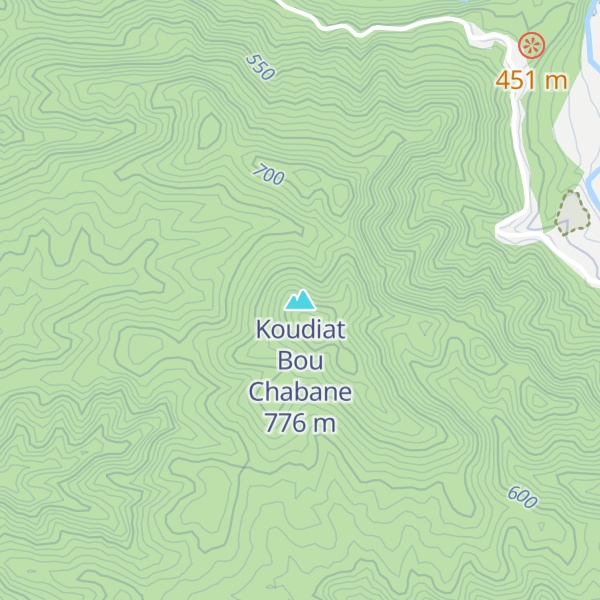 Map of Koudiat Bou Chabane