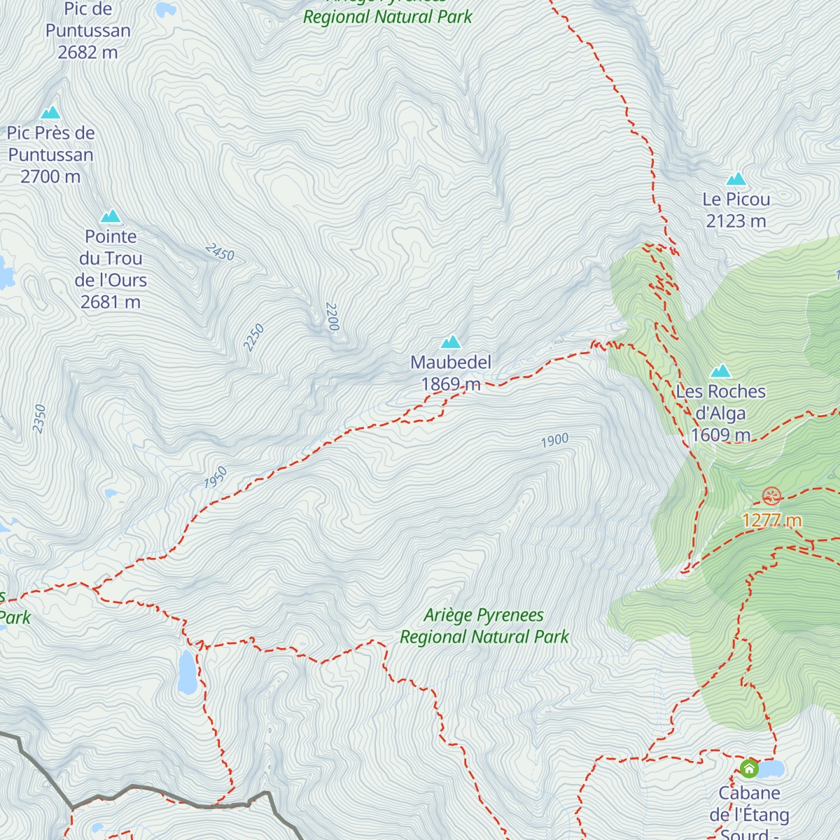 Cabane Artigue map