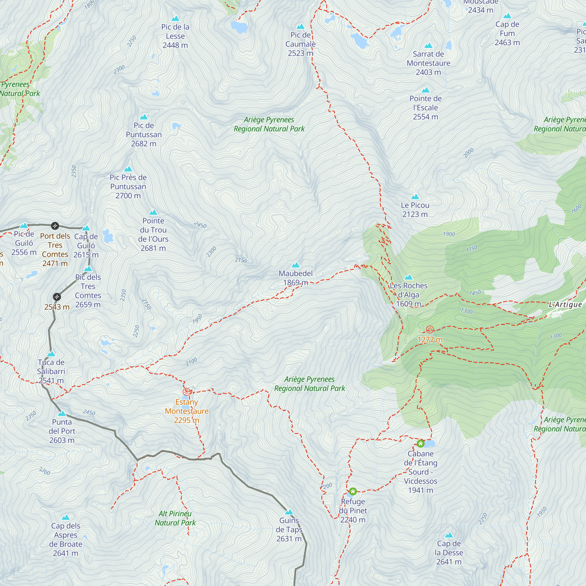 Cabane pastorale de Mespelat map