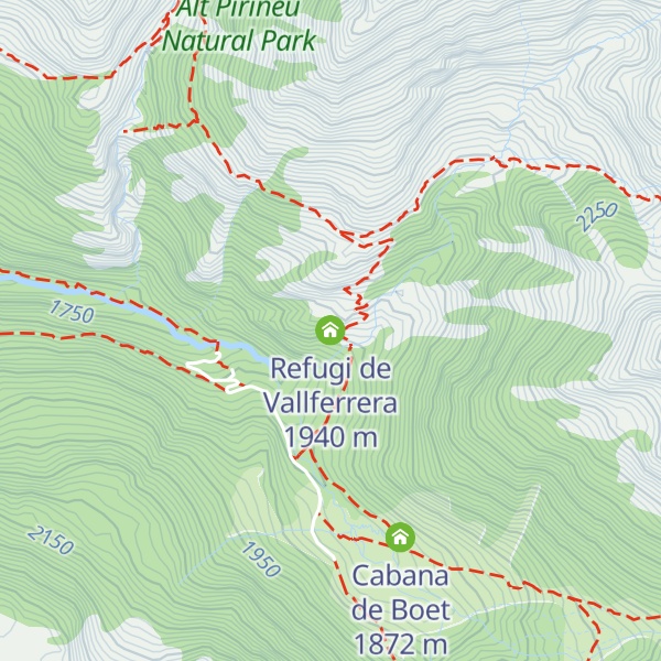 Map of Refugi de Vallferrera