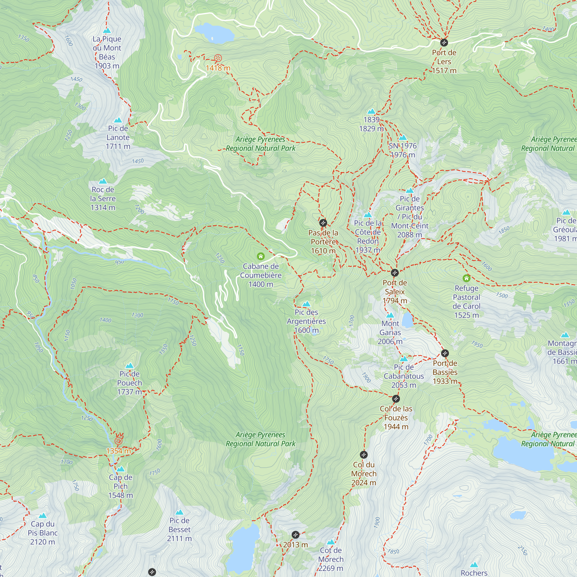 Cabane Anè Labeilla map