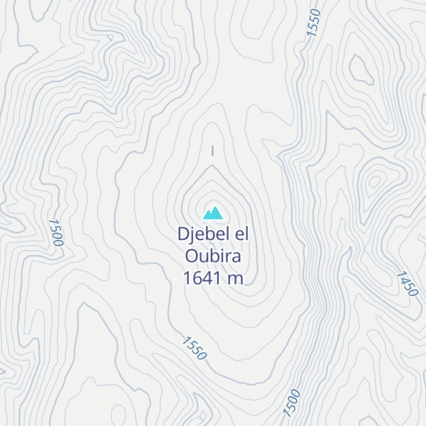 Map of Djebel el Oubira