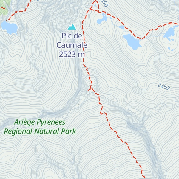 Map of Pique Rouge de Bassiès