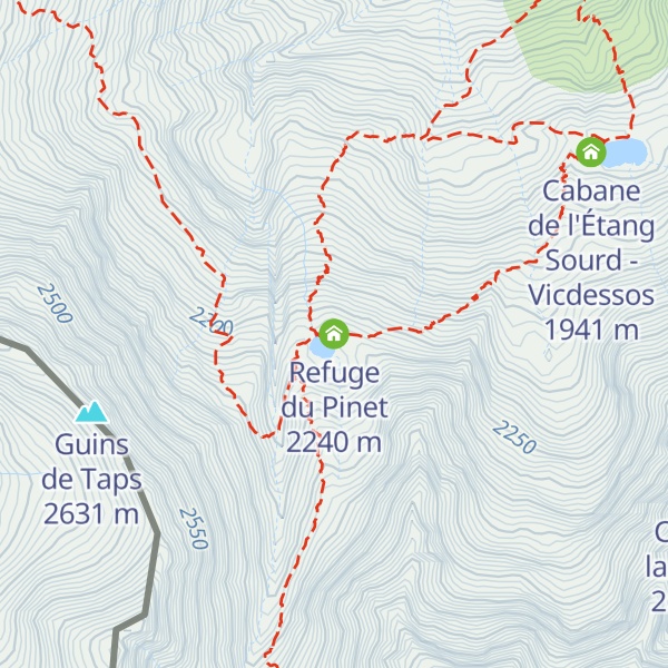 Map of Refuge du Pinet