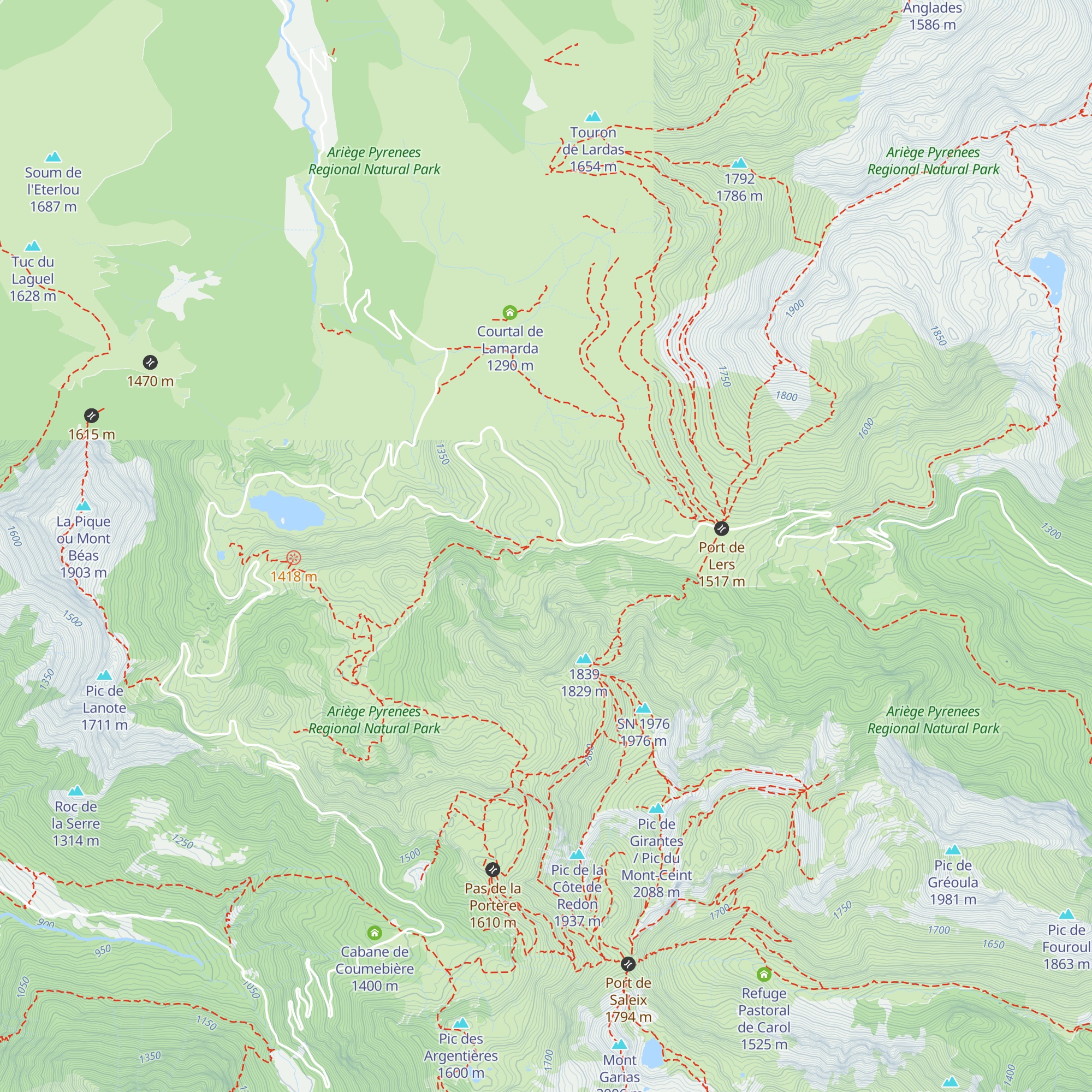 Courtal de Lers map