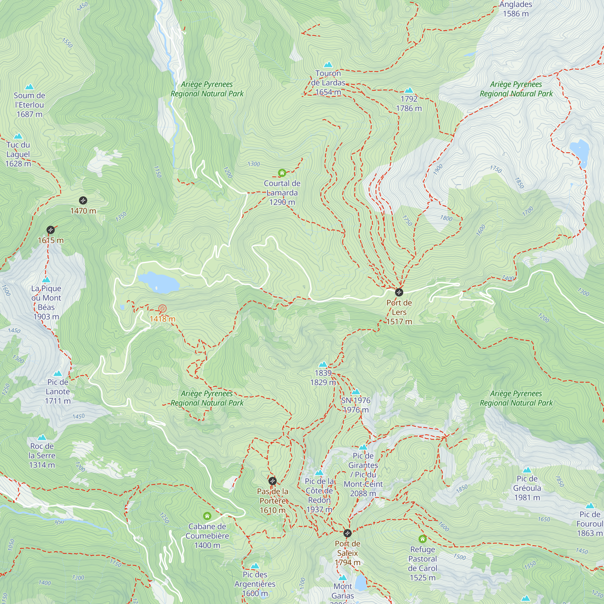 Courtal de Lers map