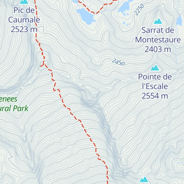 Map of Pique de Belcaire