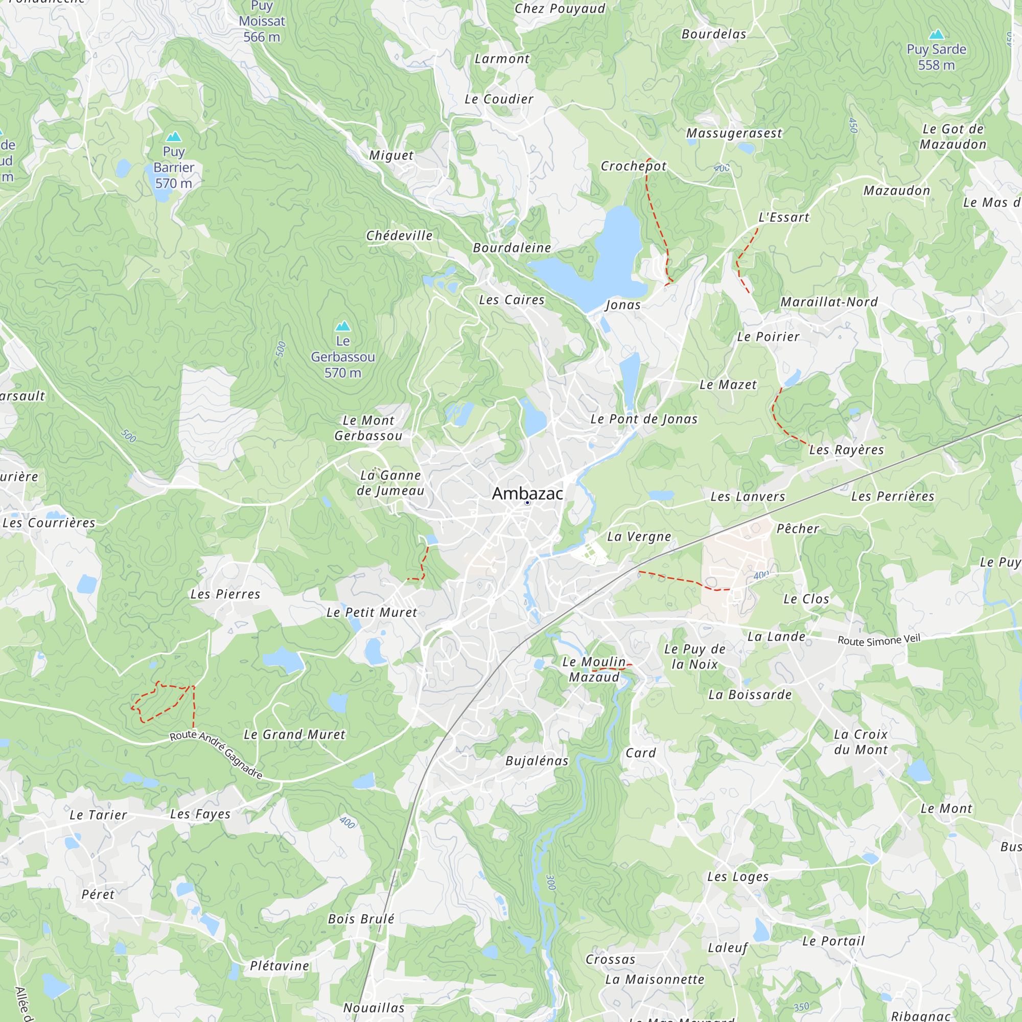 Office de tourisme des Monts d'Ambazac map