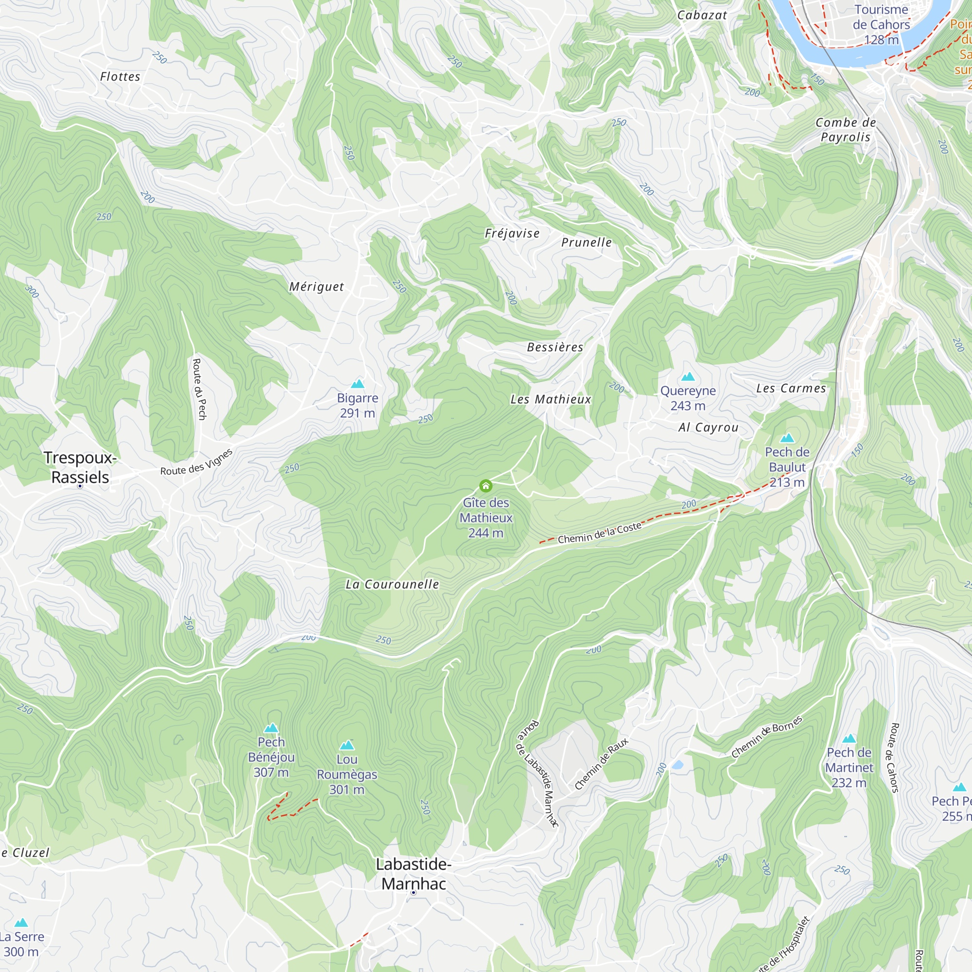 Gîte des Mathieux map