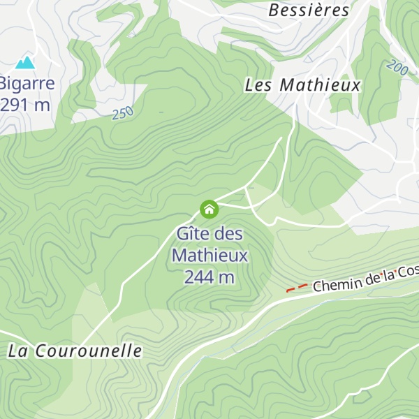 Map of Gîte des Mathieux