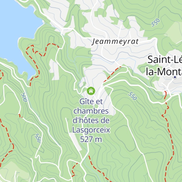 Map of Gîte et chambres d'hôtes de Lasgorceix