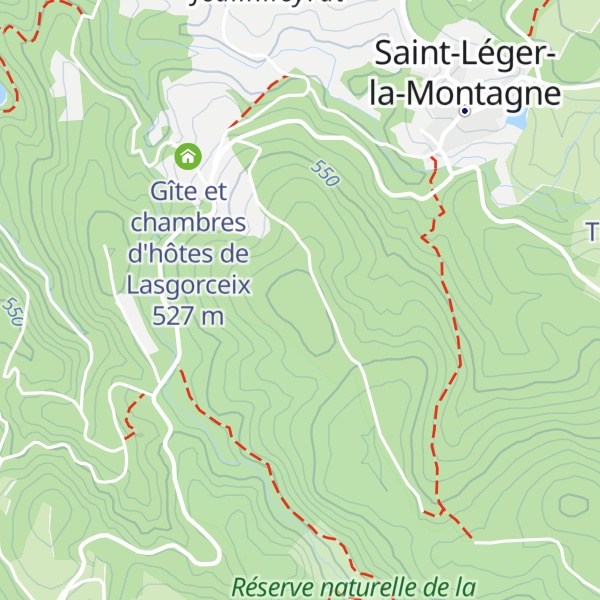 Map of Puy des Crouzettes