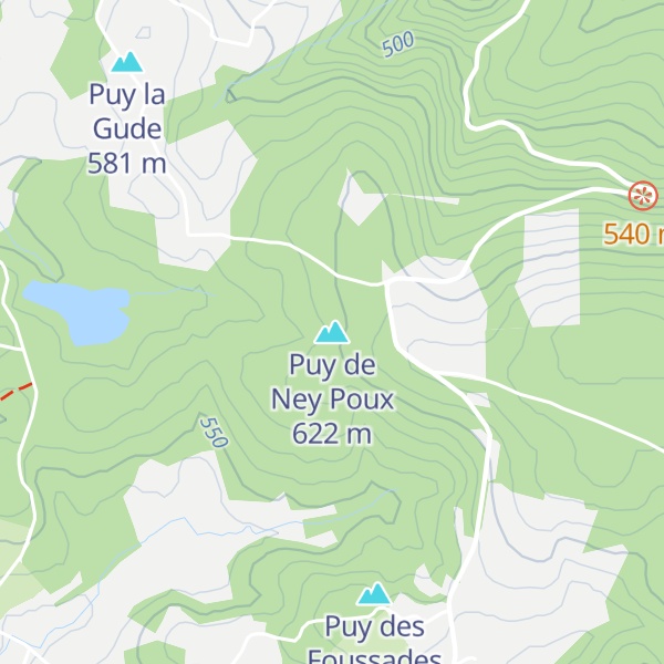 Map of Puy de Ney Poux