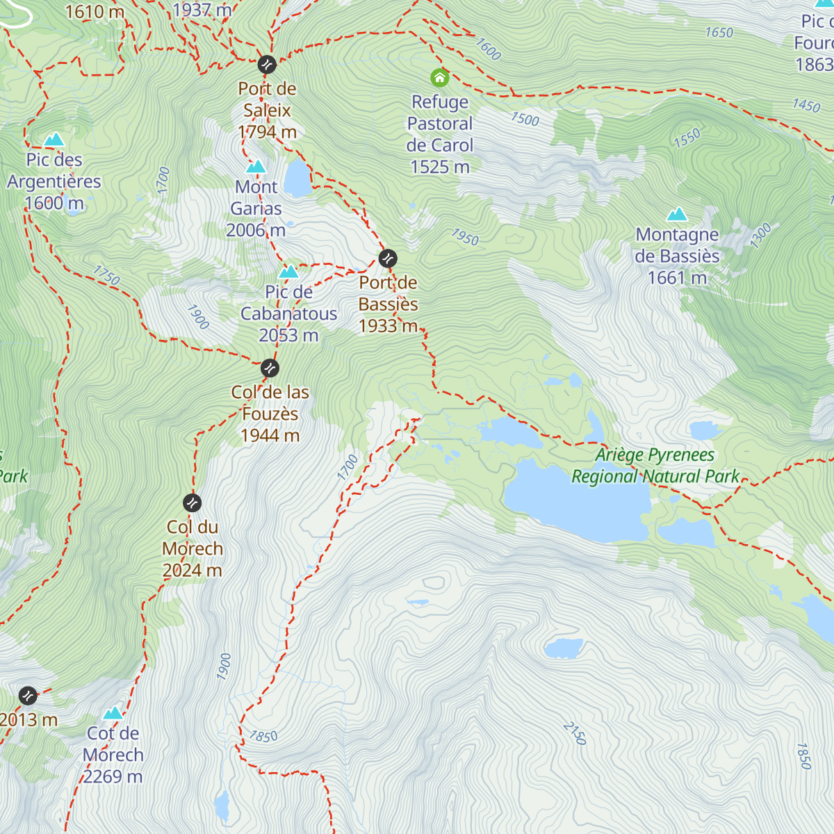 Refuge de Bassiès map