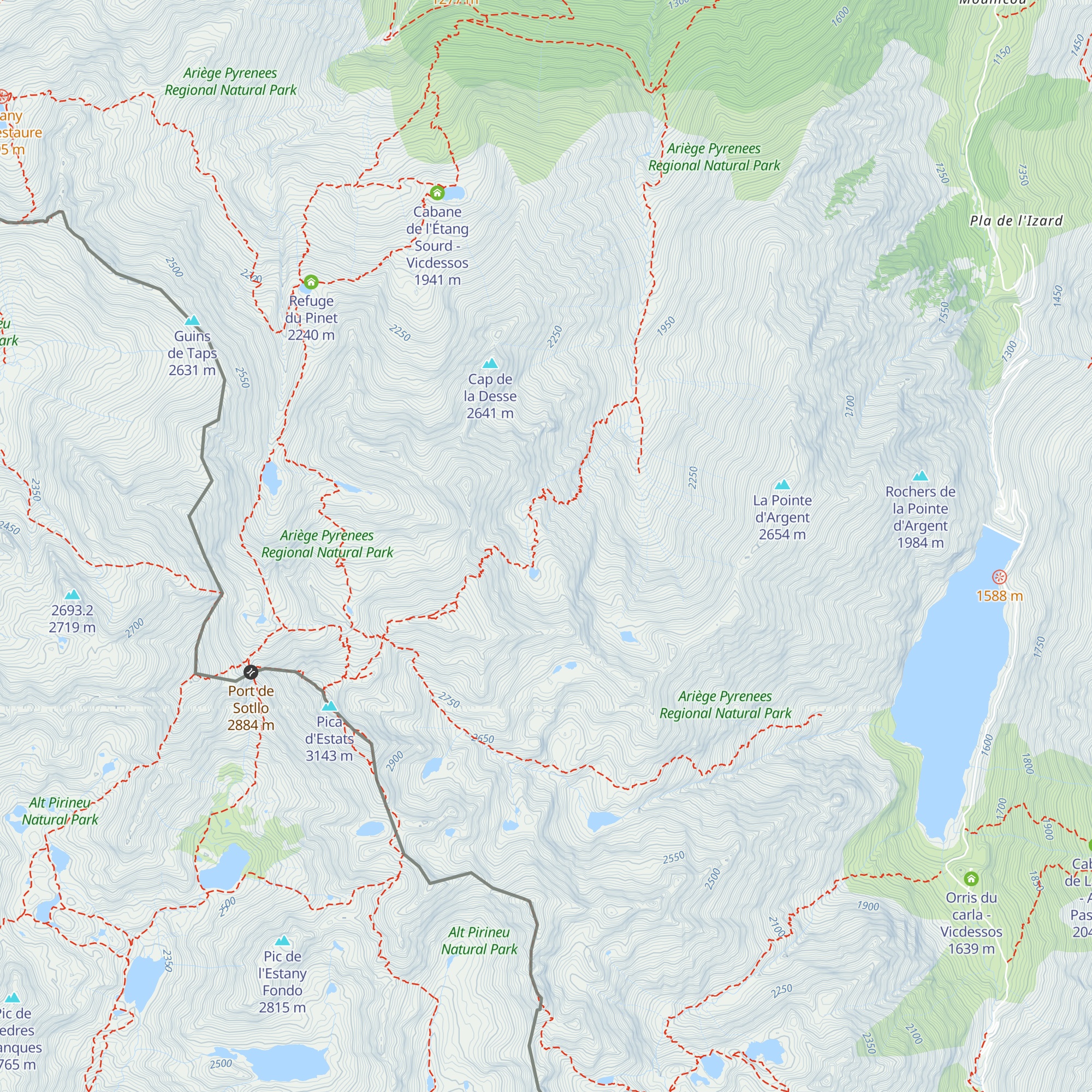 Les Tables du Montcalm map