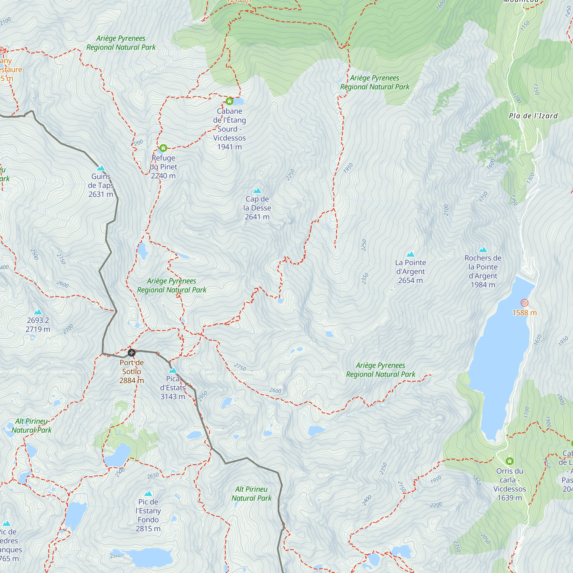 Les Tables du Montcalm map