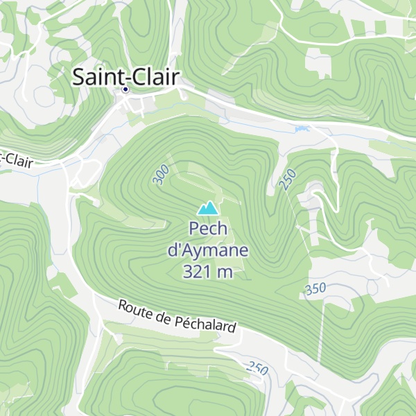 Map of Pech d'Aymane
