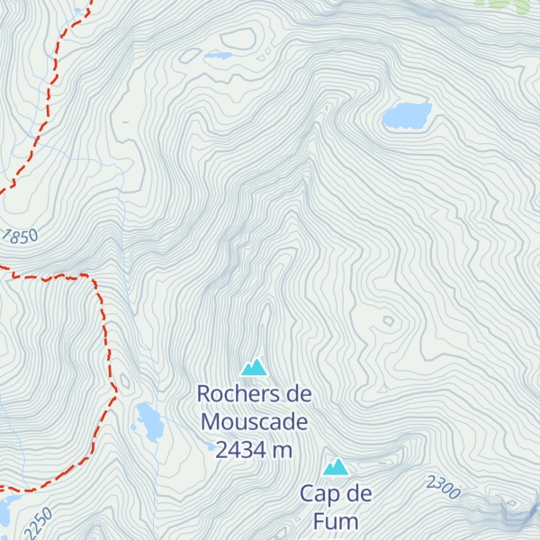 Map of Rochers de l'Étang Majeur