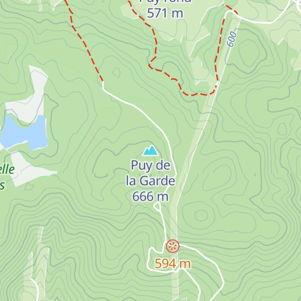 Map of Puy de la Garde