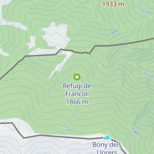Map of Refugi de Francolí