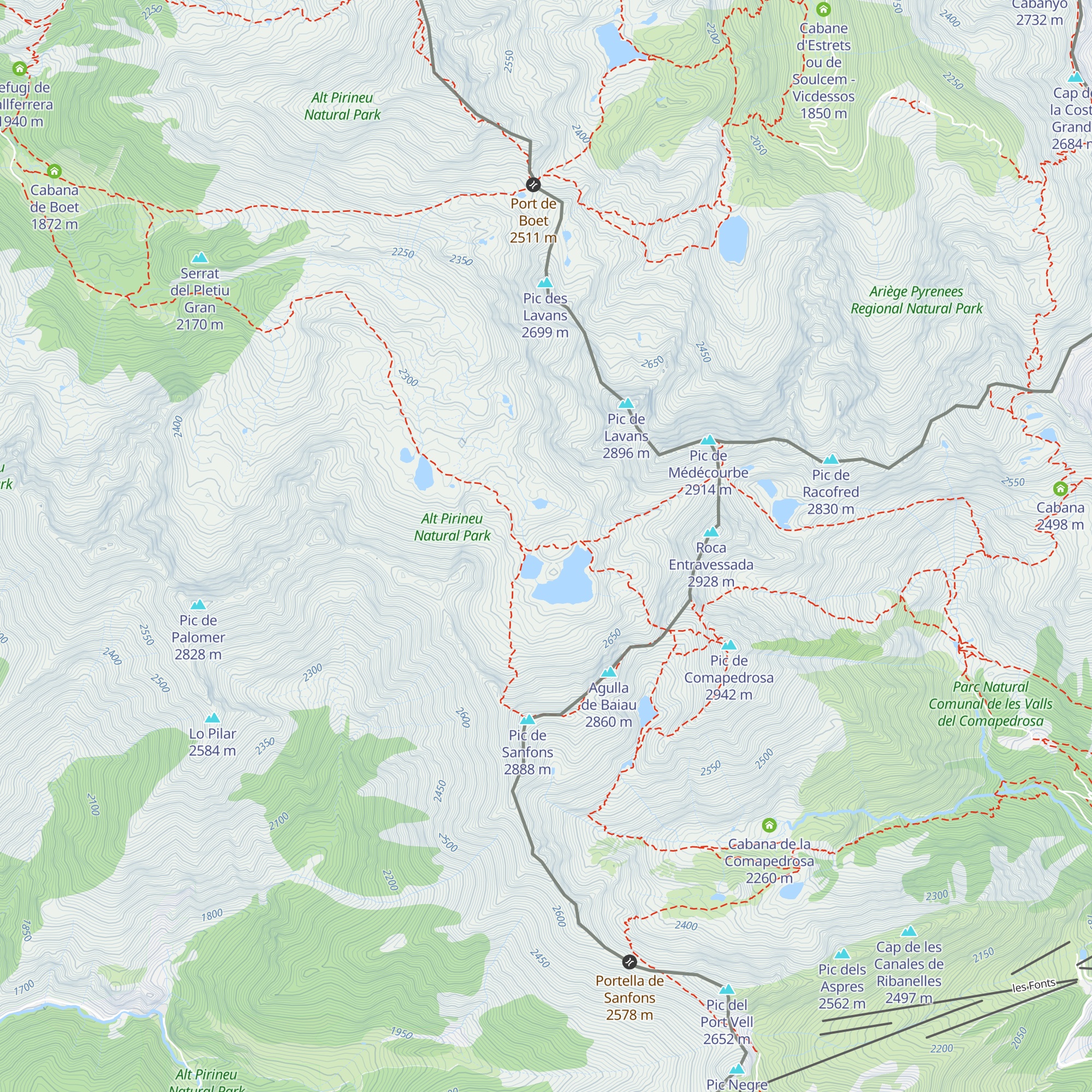 Refugi Baiau "Josep Maria Montfort" map